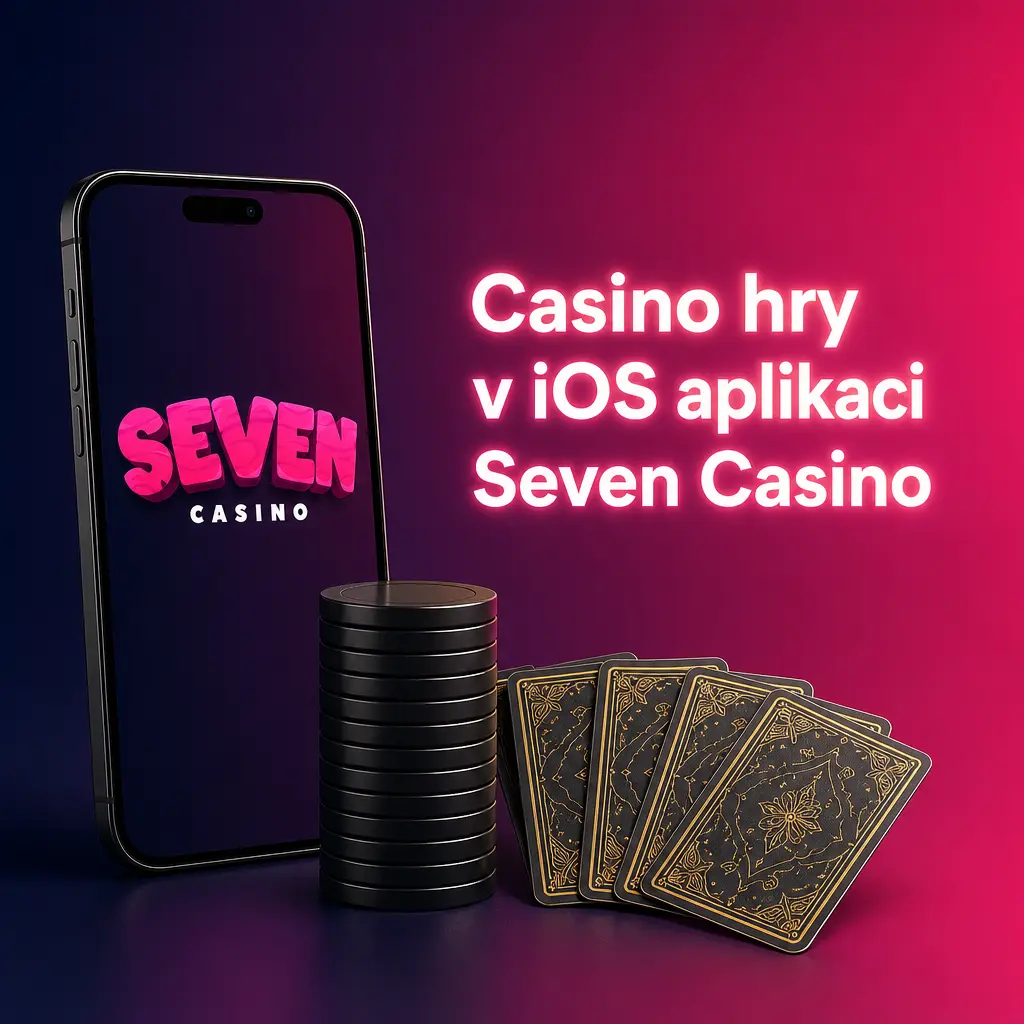 Casino sekce v iOS aplikaci Seven Casino se stovkami slotů, stolních her a live casino titulů