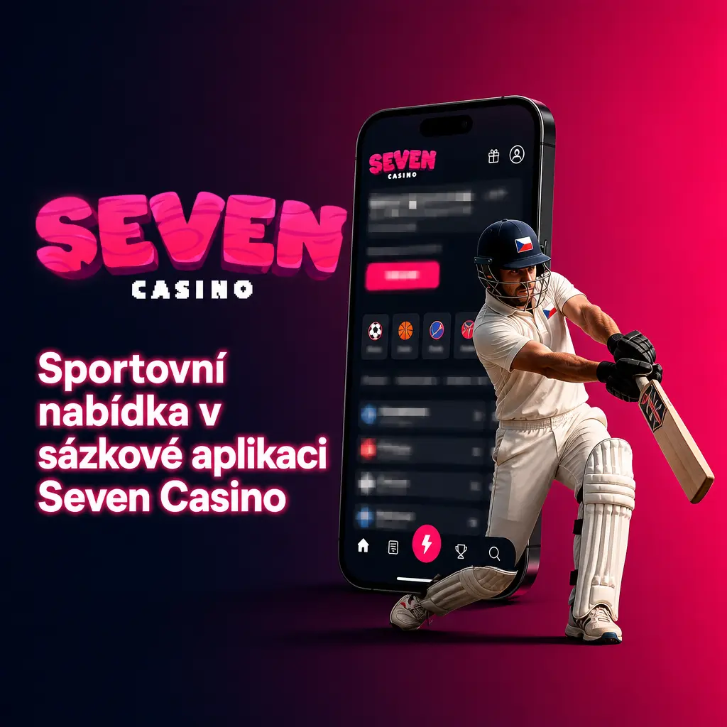 Sportovní nabídka v aplikaci Seven Casino: sázky LIVE i Line na fotbal, tenis, hokej, eSporty a další disciplíny.