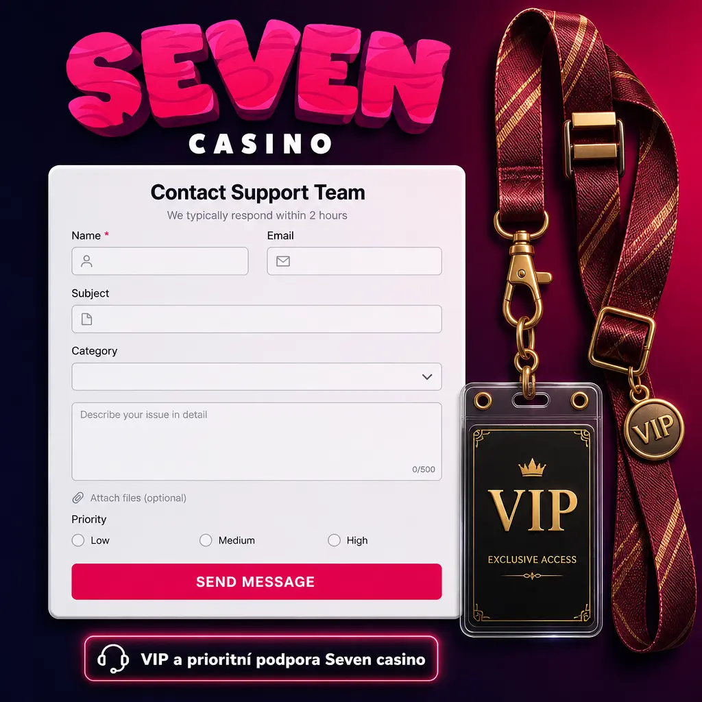 VIP a prioritní podpora v Seven casino pro hráče věrnostního programu s rychlejším vyřízením požadavků a individuálním přístupem.